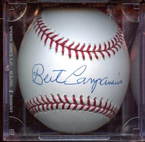 Bert Campanaris Egyetlen Aláírt Hivatalos MLB Selig Baseball Hologra - Dedikált Baseball