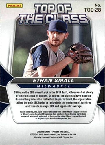 2020 Prizm Baseball osztályelső 28 Ethan Kis Milwaukee Brewers Hivatalos MLBPA Engedéllyel rendelkező Kereskedelmi Kártya