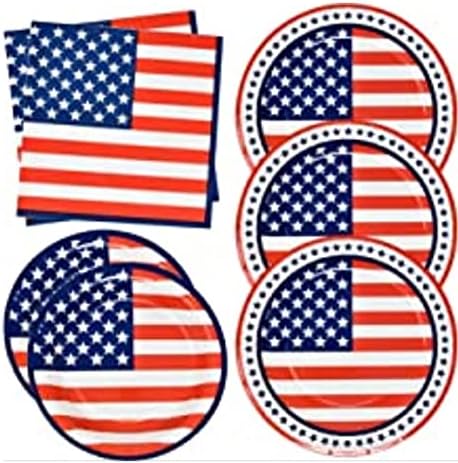 Egyedülálló USA Zászló Ebéd Papír Szalvéták, 6.5 x 6.5, Többszínű