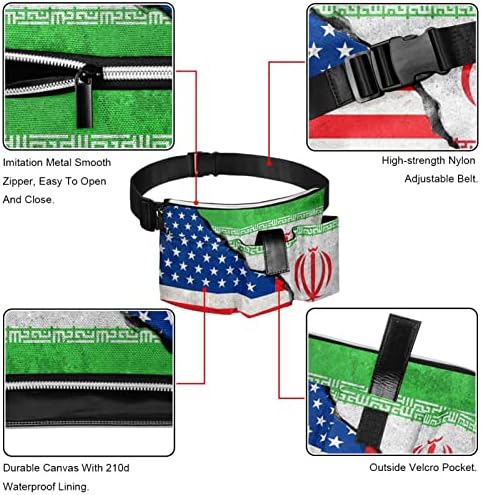 Iráni Amerikai Zászló Eszköz Tok Zsebbel Munkát Szervező Táska Szerszám tartó Asztalos, Építőipari, Ezermester, majd Villanyszerelő