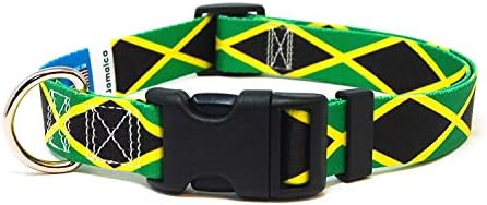 Jamaica Nyakörv | Jamaica Zászló | gyorskioldó Csattal | Made in NJ, USA | Extra Kis Kutyák