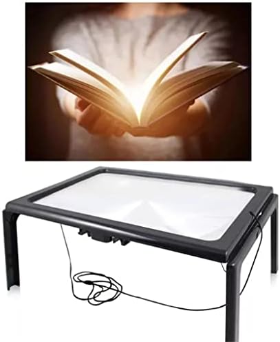 WPYYI Nagyító Téglalap alakú Összehajtható Olvasó Nagyító Lámpa Hordozható Összecsukható Asztal Nagyító (Szín : Egy, Méret