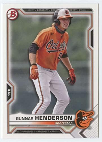 2021 Bowman Tervezet BD-175 Gunnar Henderson RC Kezdő Baltimore Orioles MLB Baseball Trading Card