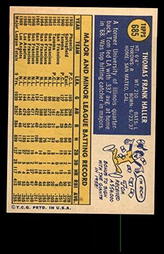 1970 Topps 685 Tom Haller Los Angeles Dodgers (Baseball Kártya) NM Dodgers