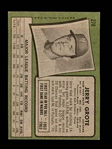 1971 Topps 278 Jerry Grote New York Mets (Baseball Kártya) EX Mets
