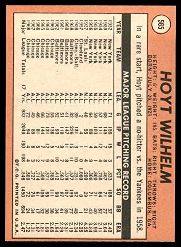 1969 Topps 565 Hoyt Wilhelm Los Angeles Angels (Baseball Kártya) NM Angyalok