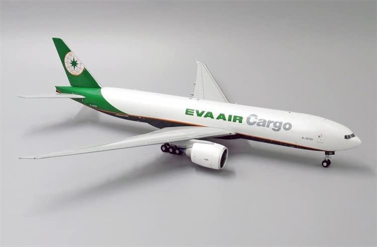 JC Szárnyak EVA AIR Cargo a Boeing 777-200(LRF) B-16781 állvánnyal Limited Edition 1/200 FRÖCCSÖNTÖTT Repülőgép Előre elkészített