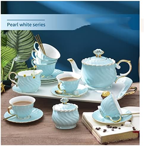 WJCCY porcelán Kávés Készlet Délutáni Tea Set Kis Luxurys Tea Csésze Üdvözlő Ajándék (Szín : B)