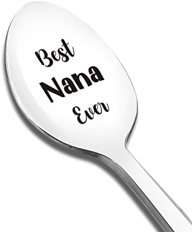 A legjobb Nana Valaha Kanál Vésett Vicces Ajándék Nana Anya, fagylalt, Kávé, Tea, Gabona Szerető Kanál Legjobb Nana Hálaadás