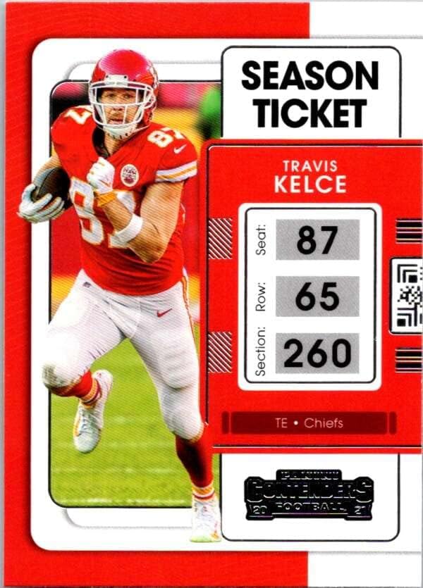 2021 Panini Versenyző bérlet 49 Travis Kelce Kansas City Chiefs NFL Labdarúgó-Trading Card