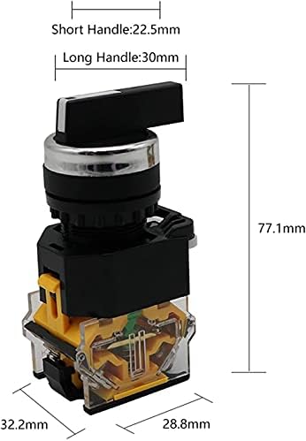 ANKANG 22mm Választó Gomb Rotary Switch Reteszelés Pillanatnyi 2NO 1NO1NC 2 3 helyezze DPST 10A 400V hálózati Kapcsoló BE/Ki