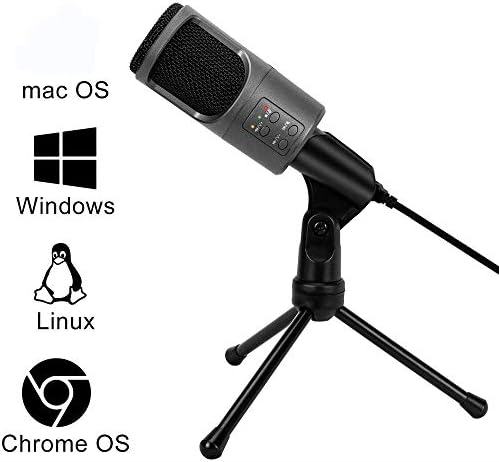 XDCHLK Kardioid Kondenzátor Mikrofon Gaming USB Mikrofon Számítógép PC Mikrofon, Felvétel az Élő Közvetítés