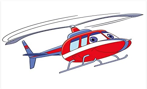Lunarable Helikopter Kerámia Fogkefe Tartó, Rajzfilm Stílusú Helikopter Karakter Közlekedő Transzfer Repülő, Helikopter,