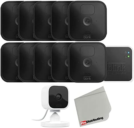 Kültéri Pislogott Vezeték nélküli Biztonsági Kamera Beltéri Mini Kamera Csomag, majd Mikroszálas Szövet (Fekete - 10 Cam)