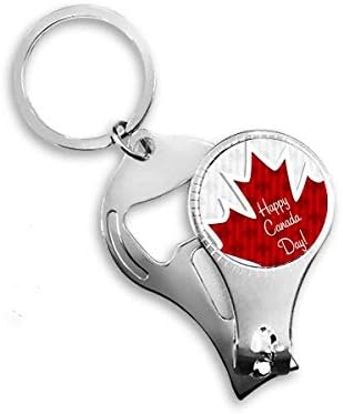 Boldog Kanada Nap július 4-Juhar Levél Mintás Köröm Zimankó Gyűrű kulcstartó Sörnyitó Clipper