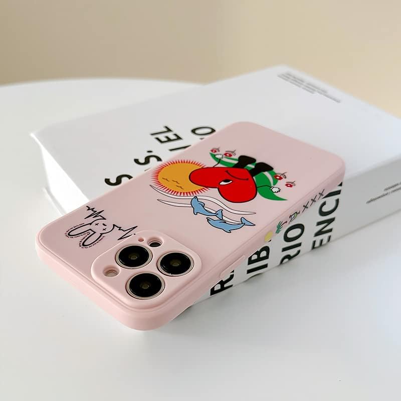 KABUKY Király Esetben Kompatibilis az iPhone 13 Pro Max egy Aranyos kulcstartó,Rossz Nyúl Nyúl Utcai Divat Védelem Fedél