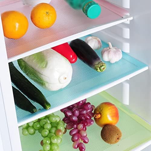 Konyha Szekrény Polc Hűtőszekrény Hüvelyek Hűtőszekrény Szőnyeg: 10db Polc Bélés Csúszásmentes Asztal Műanyag Placemats Üveg