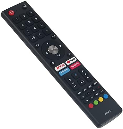 Beyution RM-C3362 Hang Távirányító Alkalmas a JVC LED TV Netflix Prime-Videó a YouTube-on Goolge Játékos gyorsbillentyűk