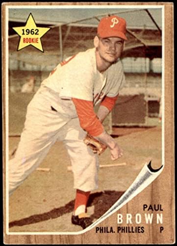 1962 Topps 181 GRN Paul Brown Philadelphia Phillies (Baseball Kártya) (Zöld Árnyalat) JÓ Phillies