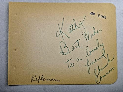 Chuck Connors Vtg 1960-as években Autogramot Színész Baseball Kosárlabda-Játékos SZÖVETSÉG COA - Dedikált Baseball