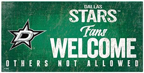 NHL Dallas Stars Unisex Dallas Stars Rajongók Üdvözlő Táblát, Csapat Színű, 6 x 12