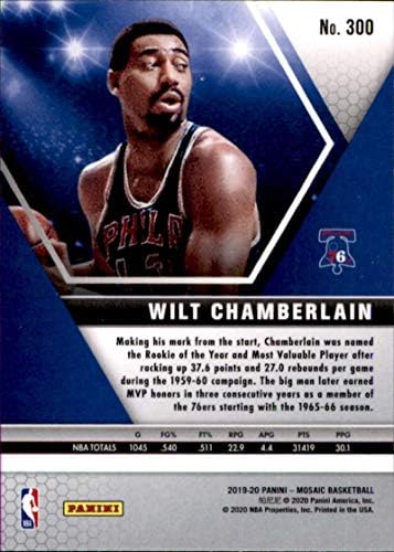 2019-20 Panini Mozaik 300 Wilt Chamberlain Philadelphia 76ers MVP Kosárlabda Kártya