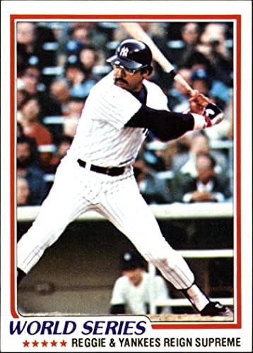 1978 Topps 413 1977-Es World Series - Reggie Yankees Uralma Reggie Jackson New York Yankees (Baseball Kártya) NM/MT+ Yankees