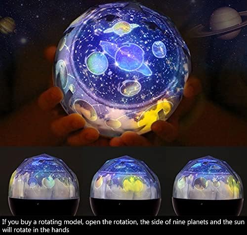NIZYH Éjszakai Fény Csillagos Ég Bolygó Mágia Otthon Planetárium Univerzum LED Színes Forgatás Villogó Csillag Gyerekek lámpa