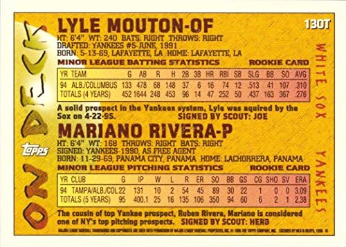1995 Topps Kereskednek, illetve Újoncok 130T Mariano Rivera Baseball Kártya - 1. A Topps Kártya!