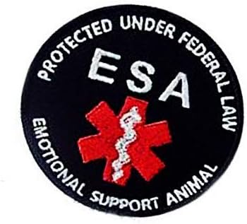 Érzelmi Támogatás Állat ESA Vörös Orvosi Figyelmeztető Szimbólum Katonai Kampó, Hurok Taktika Morál Hímzett Javítás