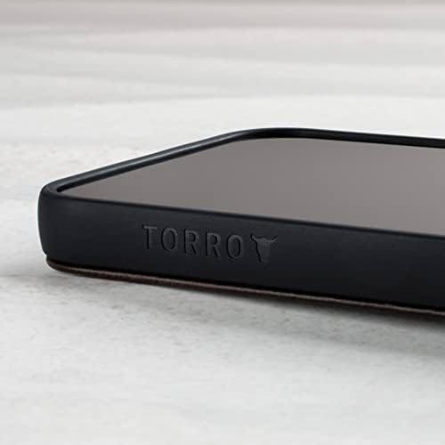 TORRO Bőr tok Kompatibilis az iPhone 14 Plus – Valódi Bőr MagSafe Kompatibilis Lökhárító Ügy (Sötét Barna)