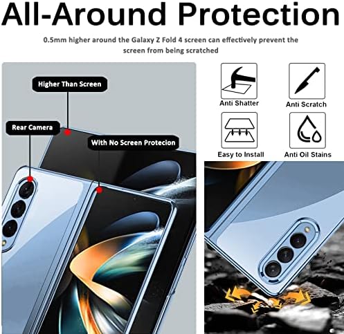 Miimall Kompatibilis a Samsung Galaxy Z Fold 4 Esetben Ütésálló Polikarbonát Anti-Semmiből Vékony, Sovány, Kemény PC Lökhárító