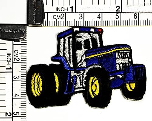 Kleenplus Kék Traktor Rajzfilm Javítás Hímzett Járművek Vas Badge Varrni A Javítás Ruha Hímzett Applied Matrica Szövet Dekoratív