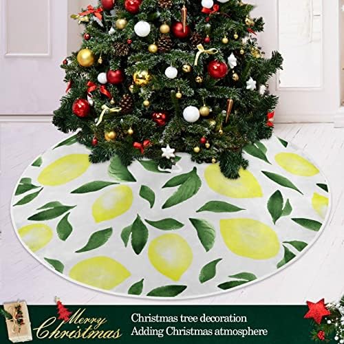 Oarencol Akvarell Citrom karácsonyfa Szoknya 36 hüvelyk Nyári Gyümölcs Karácsonyi Ünnepi Parti Fa Mat Dekoráció