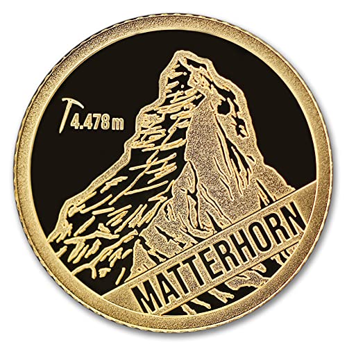 2022 1/2 gr Szakács-Szigetek Bizonyíték Arany Matterhorn Hivatalos Törvényes Fizetőeszköz Érme (Kapszula) Eredeti Eredetiséget