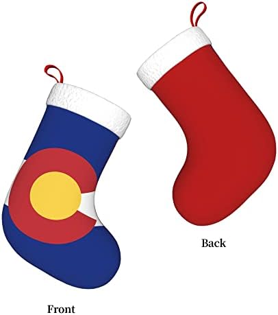 QG ZZX Karácsonyi Harisnya, Fehér Szuper Puha Plüss Bilincset Zászló Colorado Karácsonyi Harisnya Karácsonyi Díszek Harisnya
