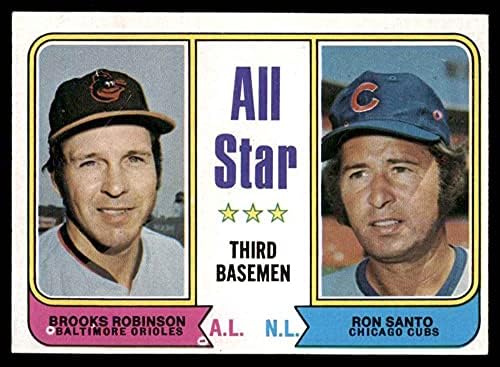 1974 Topps 334 All-Star Harmadik Baseman Robinsont/Ron Santo Orioles/Cubs (Baseball Kártya) EX Orioles/Cubs
