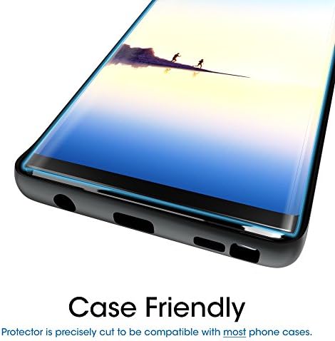 amFilm Üveg képernyővédő fólia Samsung Galaxy Note 8, Teljes Képernyős Lefedettség, 3D Ívelt Edzett Üveg, Mátrix, Könnyű
