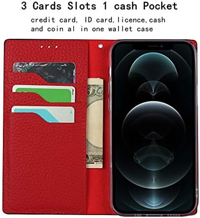 Jaorty Pénztárca tok iPhone 12/iPhone 12 Pro,az RFID-Blokkoló Kártya Slot,Fülhallgató Winder,Folio Flip Mágneses Bezárása,Kitámasztó,Készpénz