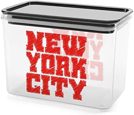 New York Tároló Konténerek, Átlátszó Műanyag Doboz Fedeleket Újrafelhasználható Ládákat a Konyhában, Snack Gabona, Száraz