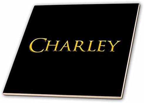 3dRose Csempe Elképzelni Charley népszerű kisfiú neve Amerikában. Sárga. - Csempe (ct_353983_1)