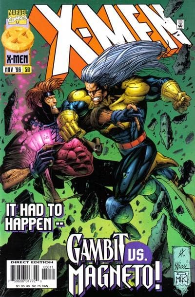X-Men (2 Sorozat) 58 VF/NM ; Marvel képregény | Scott Lobdell Gambit vs Magneto