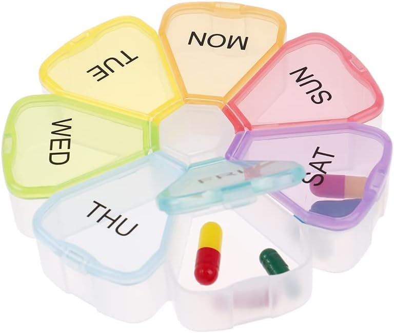 7 Nap Orvostudomány Gyógyszeres Dobozt Mini Kerek Hordozható Utazási Tároló-Vitamin Doboz Egyfajta Tabletta Jogosultja Szervező