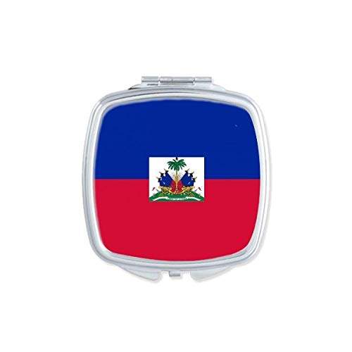 Haiti Nemzeti Zászló Észak-Amerikai Ország Tükör Hordozható Kompakt Zsebében Smink Kétoldalas Üveg