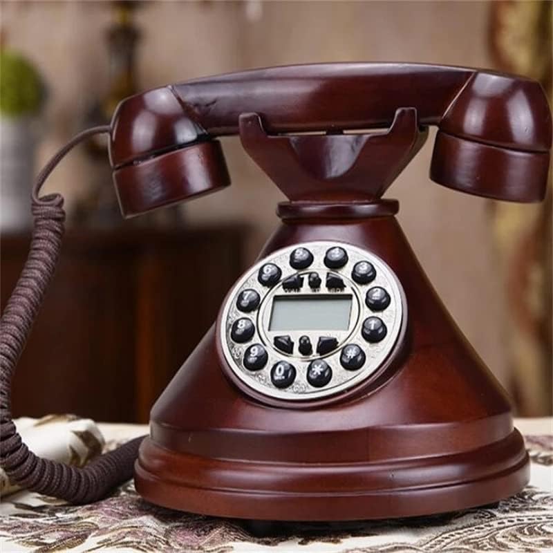 N/Antik Vezetékes Divat a Retro Tömör Fa Fix Telefon Antik Vezetékes Telefon/Újrahívás/Hands-Free/Háttérvilágítású, Hívófél-azonosító