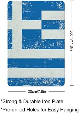 Görögország Zászló Vintage Vas Adóazonosító Jel Wall Art Kép Dekoráció Lógó Fém Tábla Emléktábla