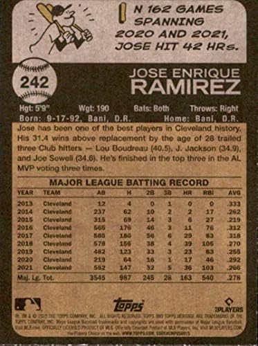 2022 Topps Örökség 242 Jose Ramirez Cleveland Őrzők NM-MT MLB Baseball