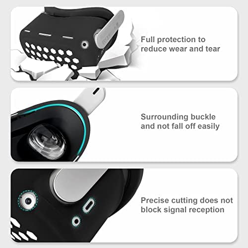 TOMSIN VR Szilikon előlap, Touch Vezérlő Markolatok Fedezi, a Shell előlapot a lencsevédő, Anti-Dobd Protector, Állítható