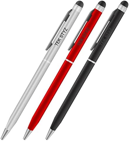 PRO Stylus Toll Alcatel 8008D Tintával, Nagy Pontosságú, Extra Érzékeny, Kompakt Formában az érintőképernyők [3 Pack-fekete-Piros,