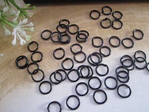 Ignar Elektroforézis Fekete Lógó Gyűrű o Single-Kör, Gyűrű Mérete 4 mm vagy 6 mm,90g/Csomag